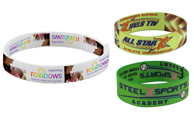 Stretchy Elastic Dye Sublimation Wristbands - PhotoImage ® Full Color Imprint